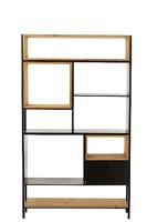 J-Line kast Tina - hout|ijzer - zwart|naturel - large - thumbnail