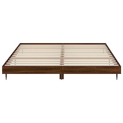 Bedframe zonder matras bewerkt hout bruin eikenkleur 120x200 cm