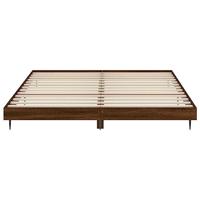Bedframe zonder matras bewerkt hout bruin eikenkleur 120x200 cm - thumbnail
