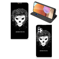 Mobiel BookCase Samsung Galaxy A32 4G | A32 5G Enterprise Editie Skull Hair - thumbnail
