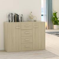 VidaXL Dressoir 88x30x65 cm bewerkt hout sonoma eikenkleurig - thumbnail