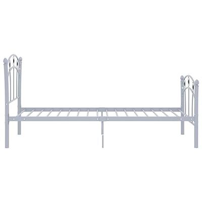 Bedframe met voetbaldesign metaal grijs 90x200 cm Bedframe met voetbaldesign metaal grijs 90x200 cm