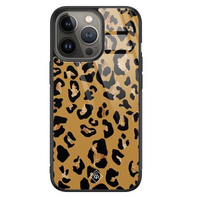 iPhone 13 Pro glazen hardcase - Jungle wildcat iPhone 13 Pro glazen hardcase - Jungle wildcat