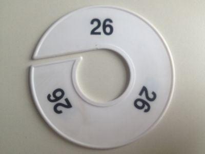 Maatring 11 cm wit/zwart 26