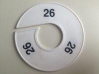 Maatring 11 cm wit/zwart 26 - thumbnail