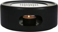 Gusta Aardewerk Rechaud theelicht FIKA Zwart 17x7 cm - thumbnail