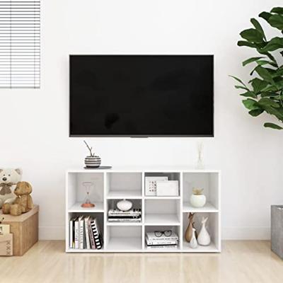 VidaXL Schoenenbank 103x30x54,5 cm bewerkt hout hoogglans wit