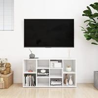 VidaXL Schoenenbank 103x30x54,5 cm bewerkt hout hoogglans wit - thumbnail