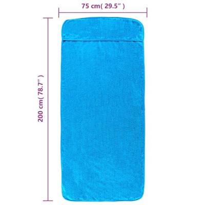 VidaXL Strandhanddoeken 2 st 400 g/m² 75x200 cm stof turquoise