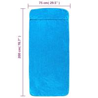 VidaXL Strandhanddoeken 2 st 400 g/m² 75x200 cm stof turquoise - thumbnail