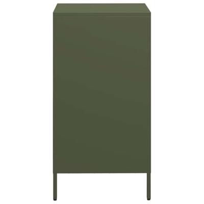 Dressoir 35x39x73,5 cm koudgewalst staal olijfgroen