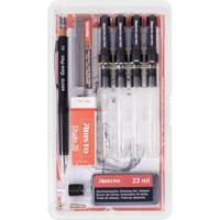 Aristo AR-64160 Tekenpen Set MG1 PRO 0.1/0.2/0.3/0.5 mm 9-delig - thumbnail