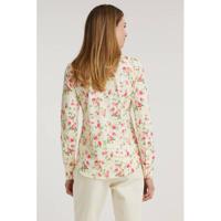 POLO Ralph Lauren gebloemde blouse lichtgeel - thumbnail