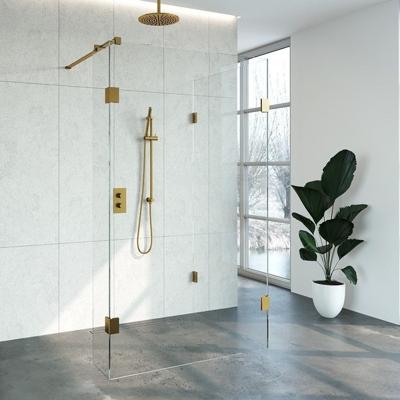 Inloopdouche Compleet Just Creating Profielloos 100x120/30 cm Reversed Goud Sanitop