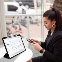 4Smarts Folio Case Basic Book cover Zwart Tabletcover - thumbnail