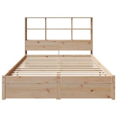 Bed met boekenkast zonder matras massief grenenhout 160x200 cm - thumbnail