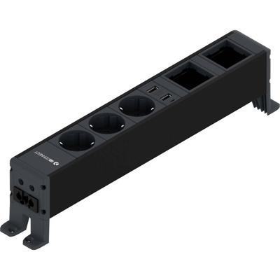 IB Connect 33203578/3 Bureaustekkerdoos 1 stuks Zwart Randaarde stekker IB Connect 33203578/3 Bureaustekkerdoos 1 stuks Zwart Randaarde stekker