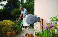 Hozelock AutoReel 2485R0000 Tuinslanghouder voor aan de muur Grijs, Geel 10 m 1 stuk(s) - thumbnail