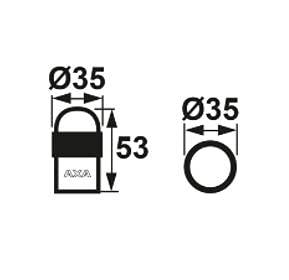 AXA deurstopper FS35T - 35x53mm - RVS - 6900-04-81/E