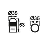AXA deurstopper FS35T - 35x53mm - RVS - 6900-04-81/E - thumbnail