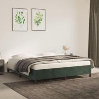 Bedframe zonder matras 160x200 cm fluweel donkergroen - thumbnail