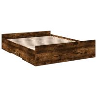 Bedframe met lades bewerkt hout gerookt eikenkleurig 150x200 cm - thumbnail
