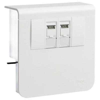 Hager Tehalit Apparaatinzetstuk RJ45 Cat.6 voor Accessoires voor elektroplintsysteem Wit 1 stuk(s)