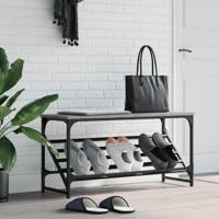 VidaXL Schoenenrek 90x30x45 cm bewerkt hout grijs sonoma eikenkleurig - thumbnail