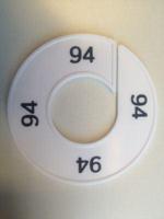 Maatring 9cm wit/zwart 94 - thumbnail