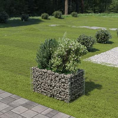 VidaXL Gabion plantenbak verhoogd 90x50x50 cm gegalvaniseerd staal