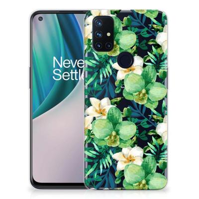 OnePlus Nord N10 5G | TPU Case | Orchidee Groen OnePlus Nord N10 5G | TPU Case | Orchidee Groen