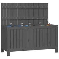 Tuinbox 115x49x60 cm massief grenenhout grijs - thumbnail