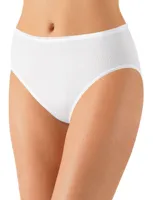 Dames Heupslip biologisch katoen - Zwart en wit dames midi slip - katoenen ondergoed dames - thumbnail