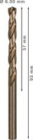 Bosch Accessories 2608585889 HSS Metaal-spiraalboor 6 mm Gezamenlijke lengte 93 mm Kobalt DIN 338 Cilinderschacht 10 stuk(s) - thumbnail
