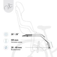 Bobike Kinderzitje achter go maxi rs met framebevestiging (ff) en slaapstand - urban black - thumbnail