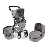 Combi-poppenwagen Fides 3-in-1 - Melange Grijs - thumbnail