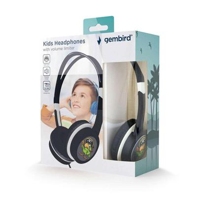 gembird Hoofdtelefoon voor kinderen, volumeregeling, zwart