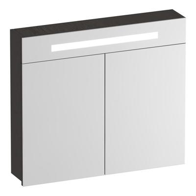 Brauer Promise Spiegelkast - 80 cm - met Verlichting - 2 Spiegeldeuren - Timber Anthracite