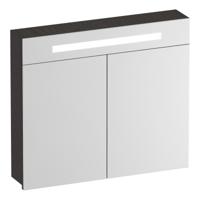 Brauer Promise Spiegelkast - 80 cm - met Verlichting - 2 Spiegeldeuren - Timber Anthracite - thumbnail