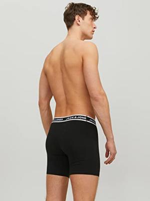 Jack & Jones Jacsolid Boxer Briefs 3 Pack Noos Boxershorts Black Black - Black