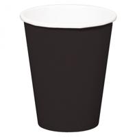 Bekers zwart 350ml - 8 stuks - thumbnail