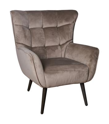 PTMD Fauteuil 'Kian' Velvet, kleur Zand PTMD Fauteuil 'Kian' Velvet, kleur Zand