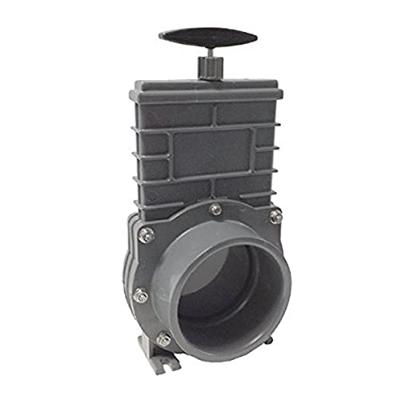 Valterra PVC Schuifkraan 110mm - Robuuste RVS Spindel, Onderhoudsvriendelijk, Geschikt voor Vijvers & Zwembaden