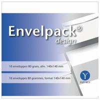 Envelop Papyrus Envelpack Design vierkant 140x140mm wit 894416 10 stuks - thumbnail