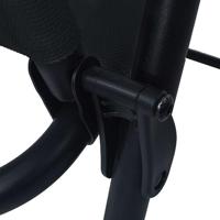 Tuinstoelen inklapbaar 2 st textileen zwart - thumbnail