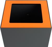 V-Part top voor modulaire afvalbak 85 l en 90 l, oranje - thumbnail