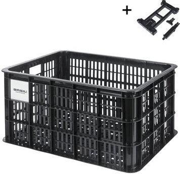 Basil Fietskrat l gerecycled kuntstof mik 40 liter - zwart Basil Fietskrat l gerecycled kuntstof mik 40 liter - zwart