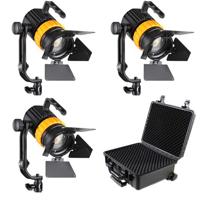 Falcon Eyes Bi-Color Mini LED Fresnel Set P-5AD-K3 - thumbnail