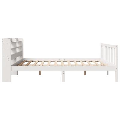 Bedframe zonder matras massief grenenhout wit 200x200 cm