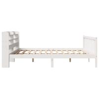 Bedframe zonder matras massief grenenhout wit 200x200 cm - thumbnail